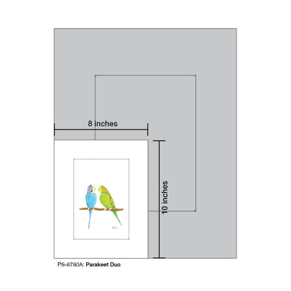 Parakeet Duo, Print (#878A)