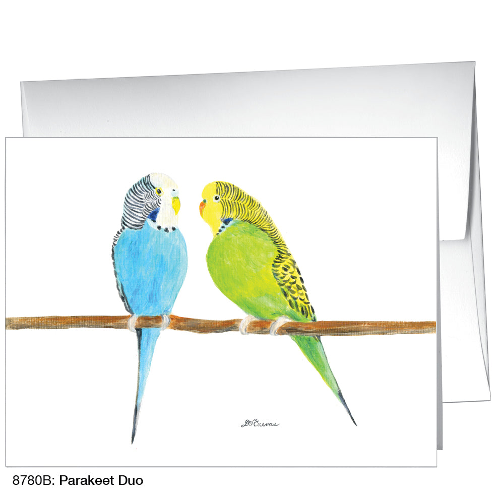 Parakeet Duo, Greeting Card (8780B)