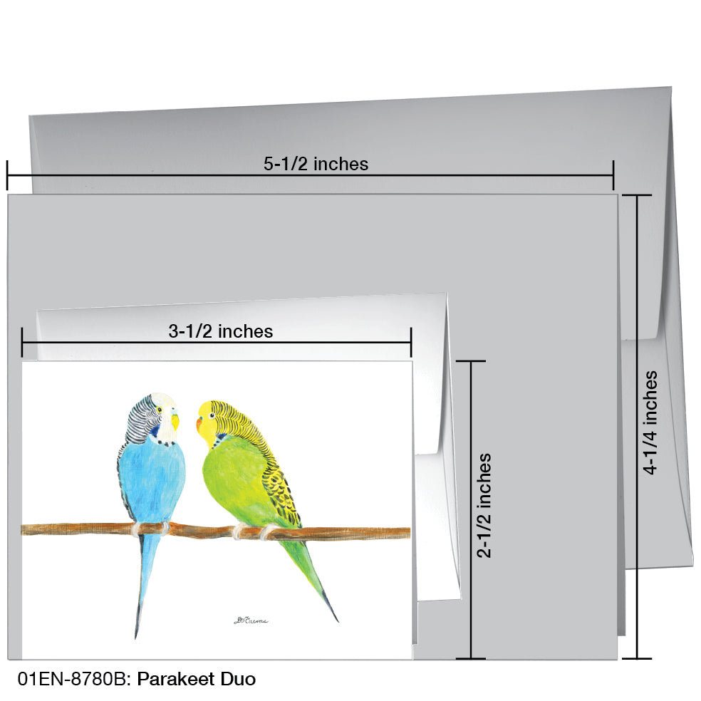 Parakeet Duo, Greeting Card (8780B)