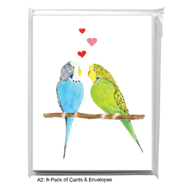 Parakeet Duo, Greeting Card (8780C)