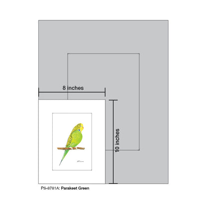 Parakeet Green, Print (#8781A)