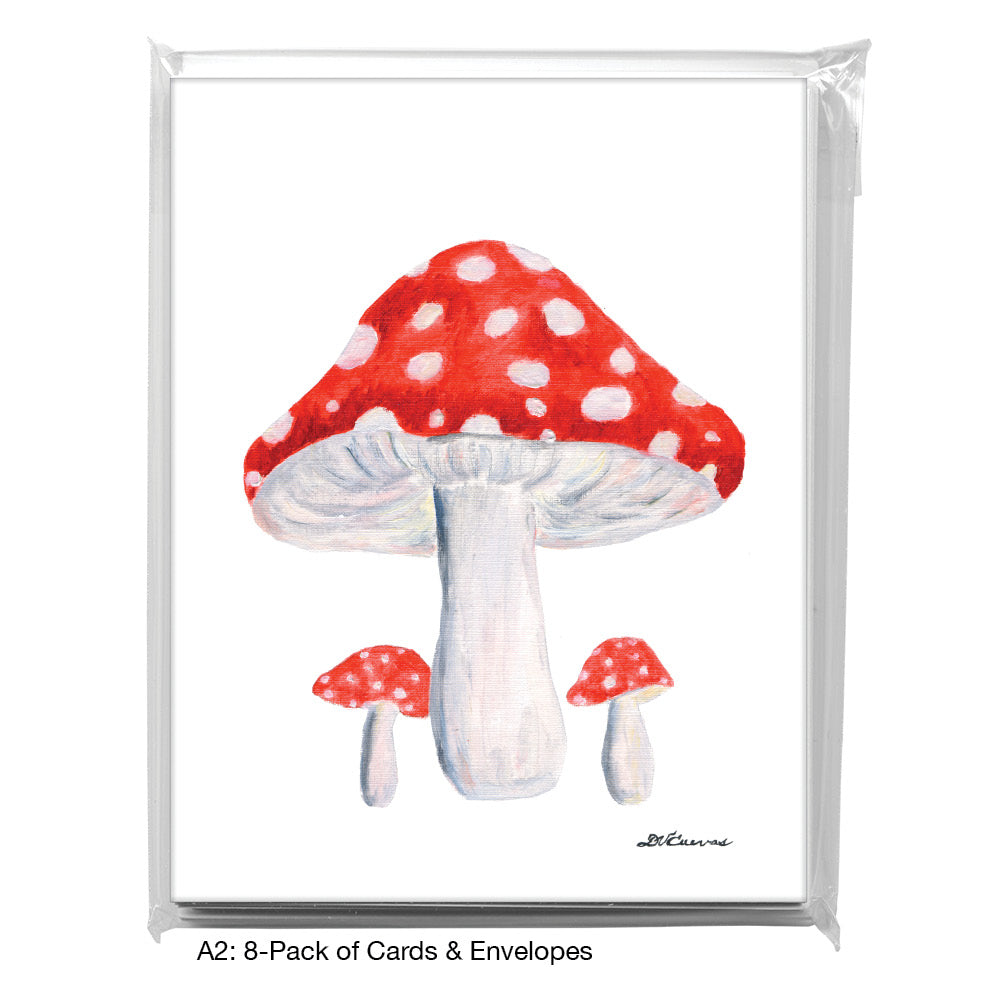 Mushrooms - Red, Greeting Card (8785A)