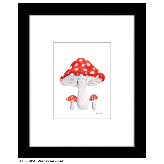 Mushrooms -Red , Print (#8785A)