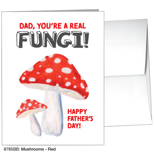 Mushrooms - Red, Greeting Card (8785BB)