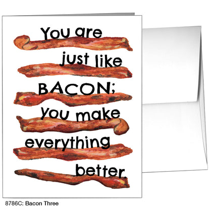 Bacon Three, Greeting Card (8786C)