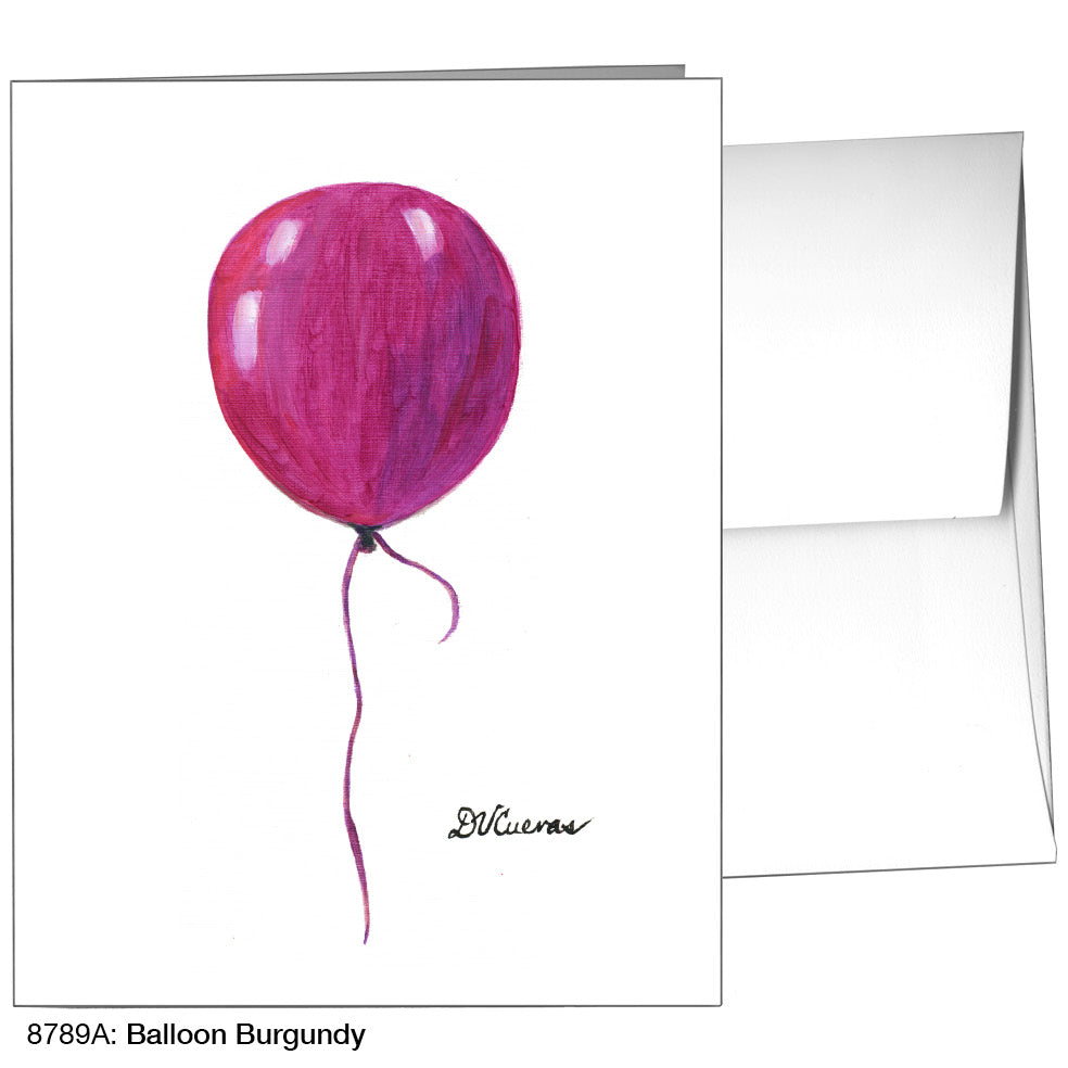 Balloon  Burgundy, Greeting Card (8789A)