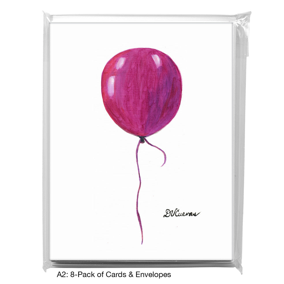 Balloon  Burgundy, Greeting Card (8789A)