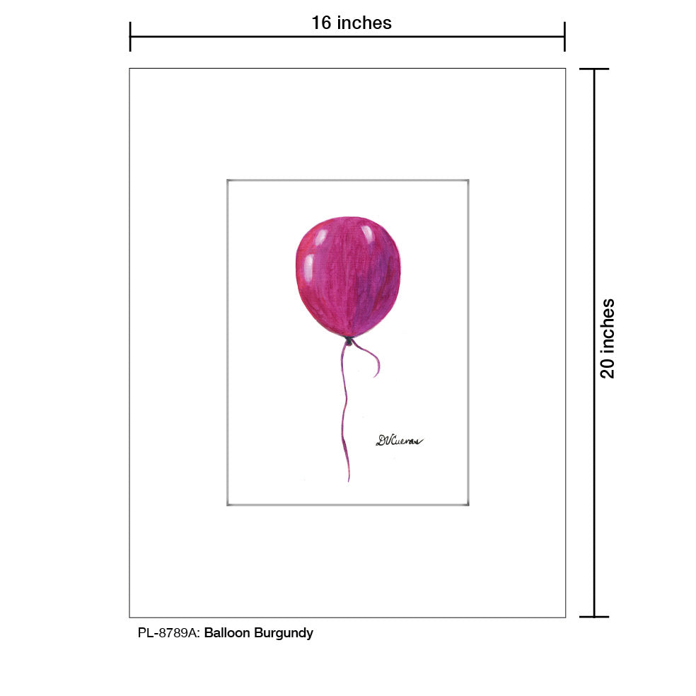 Balloon Burgundy, Print (#8789A)