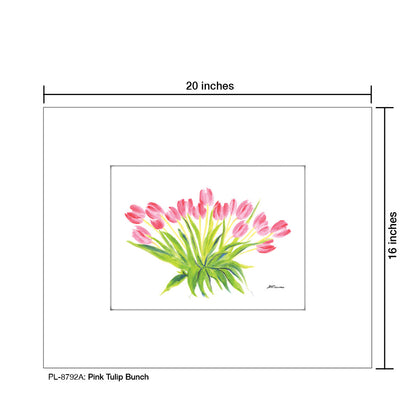 Pink Tulip Bunch, Print (#8792A)