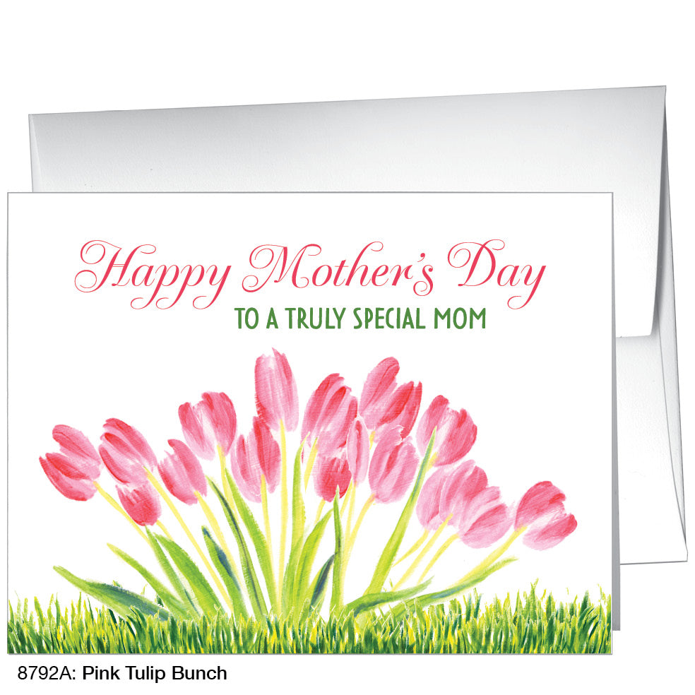 Pink Tulip Bunch, Greeting Card (8792B)