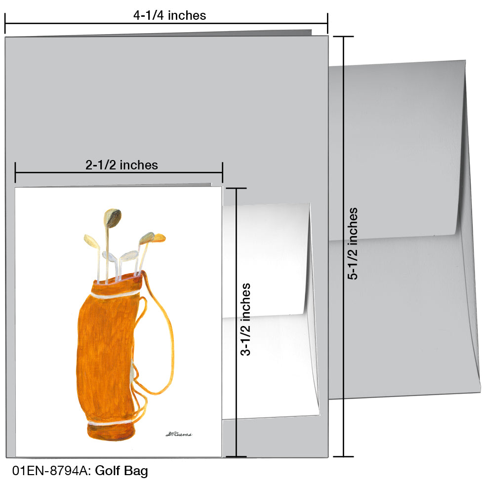 Golf Bag, Greeting Card (8794A)