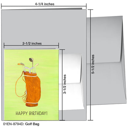 Golf Bag, Greeting Card (8794D)