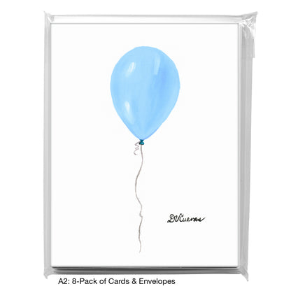 Balloon  Blue, Greeting Card (8798A)