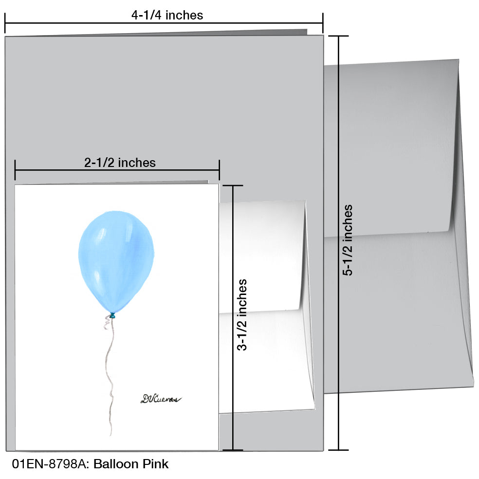 Balloon  Blue, Greeting Card (8798A)