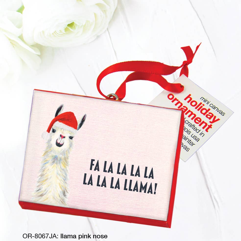 Llama Pink Nose, Ornament (OR-8067JA)