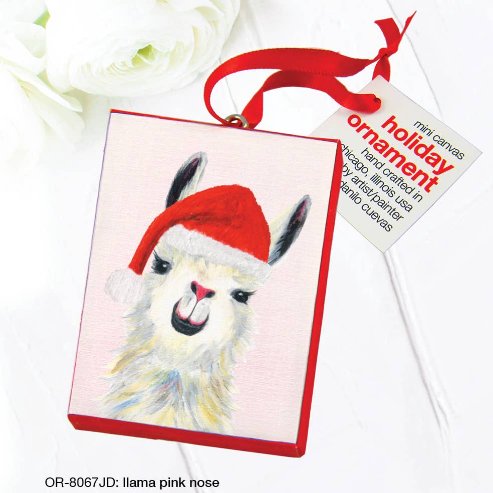 Llama Pink Nose, Ornament (OR-8067JD)