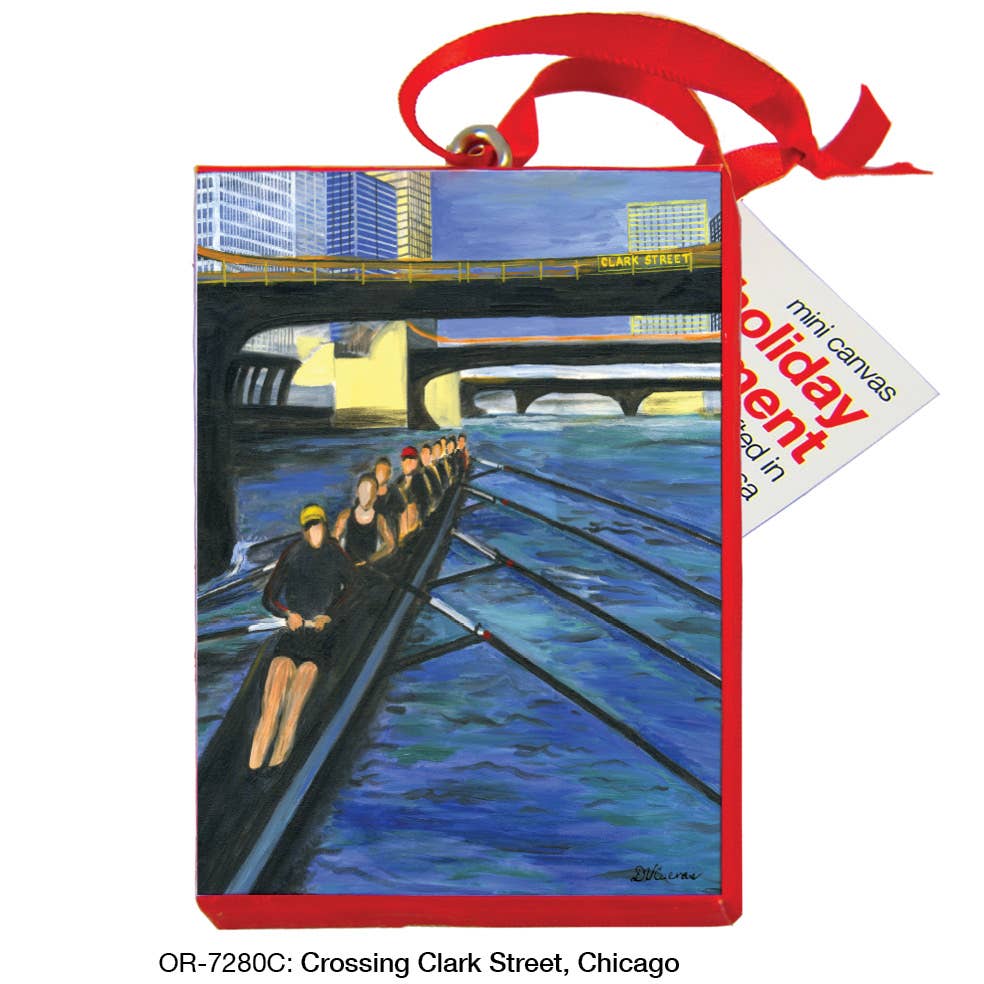 Crossing Clark Street, Chicago, Ornament (OR-7280C)