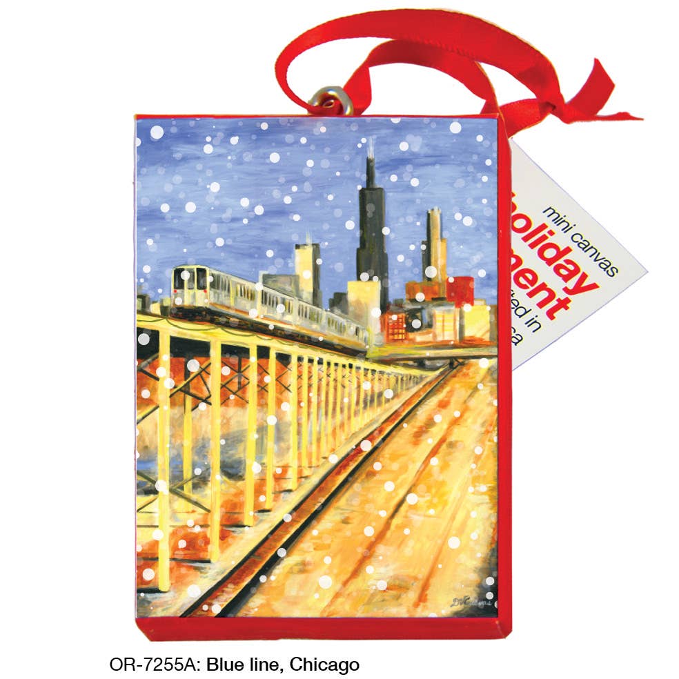 Blue Line, Chicago, Ornament (OR-7255A)