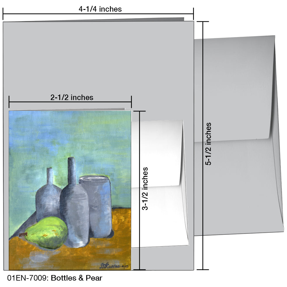 Bottles & Pear, Greeting Card (7009)