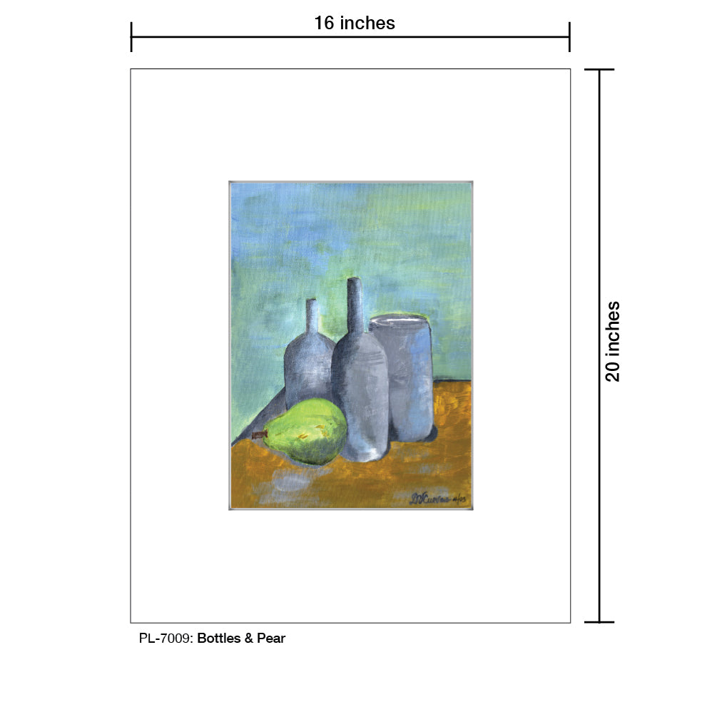 Bottles & Pear, Print (#7009)