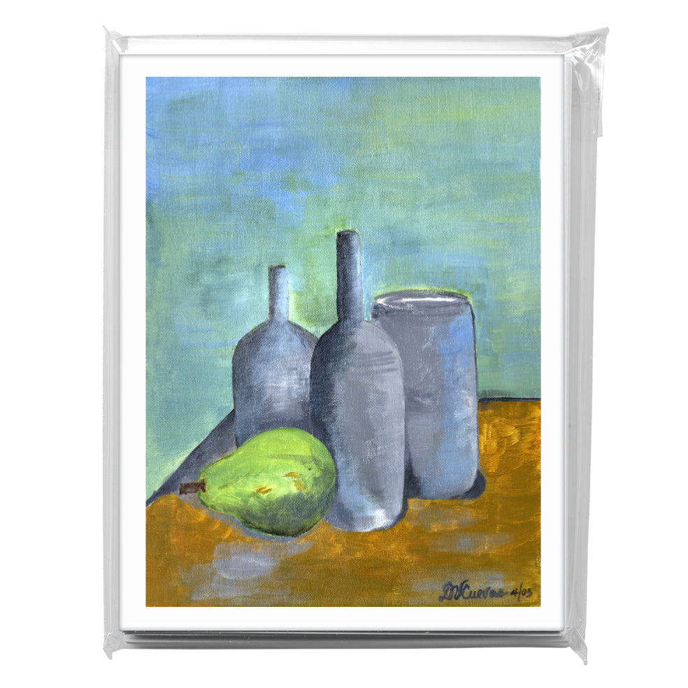 Bottles & Pear, Greeting Card (7009)