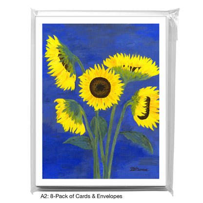 Five Sunflowers, Greeting Card (7022)