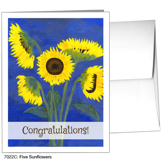 Five Sunflowers, Greeting Card (7022C)