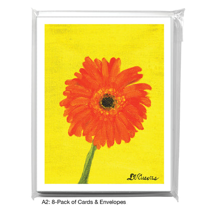 Orange Gerber 2, Greeting Card (7045)