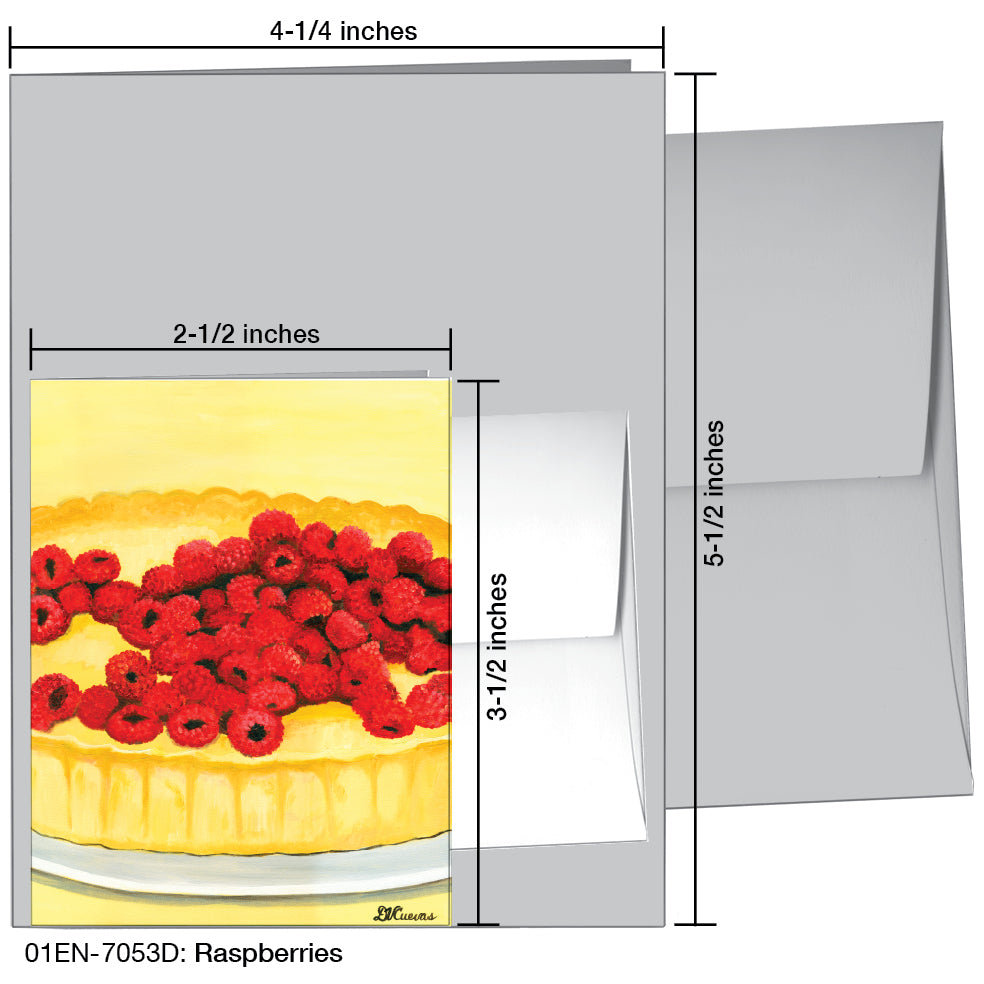 Raspberries, Greeting Card (7053D)