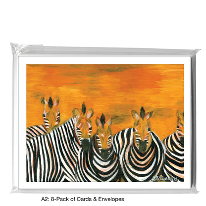 Stripes In Orange, Greeting Card (7066)