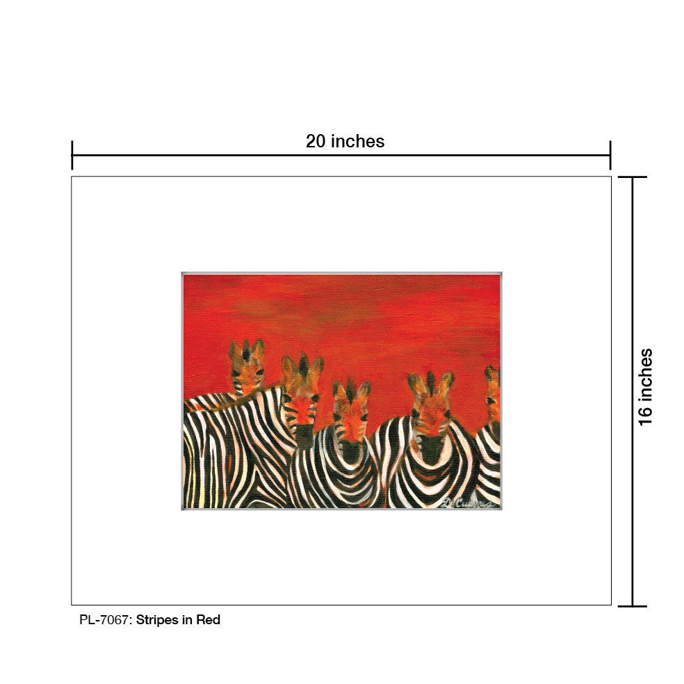 Stripes In Red, Print (#7067)