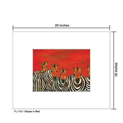 Stripes In Red, Print (#7067)