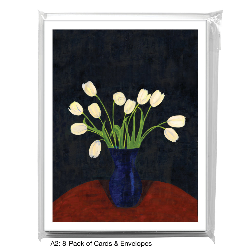 Tulips On Black, Greeting Card (7079A)