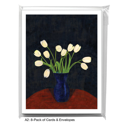 Tulips On Black, Greeting Card (7079A)