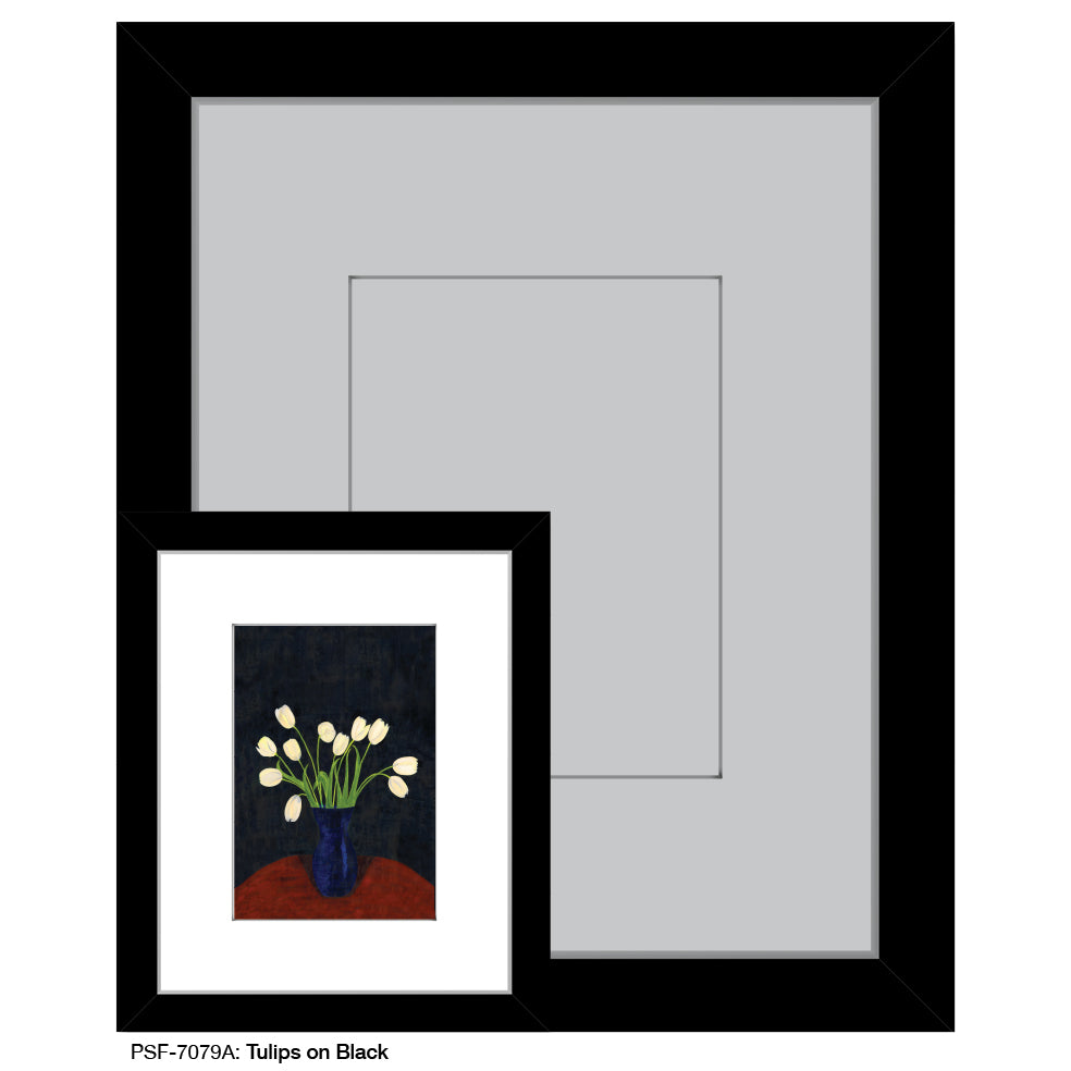 Tulips on Black, Print (#7079A)