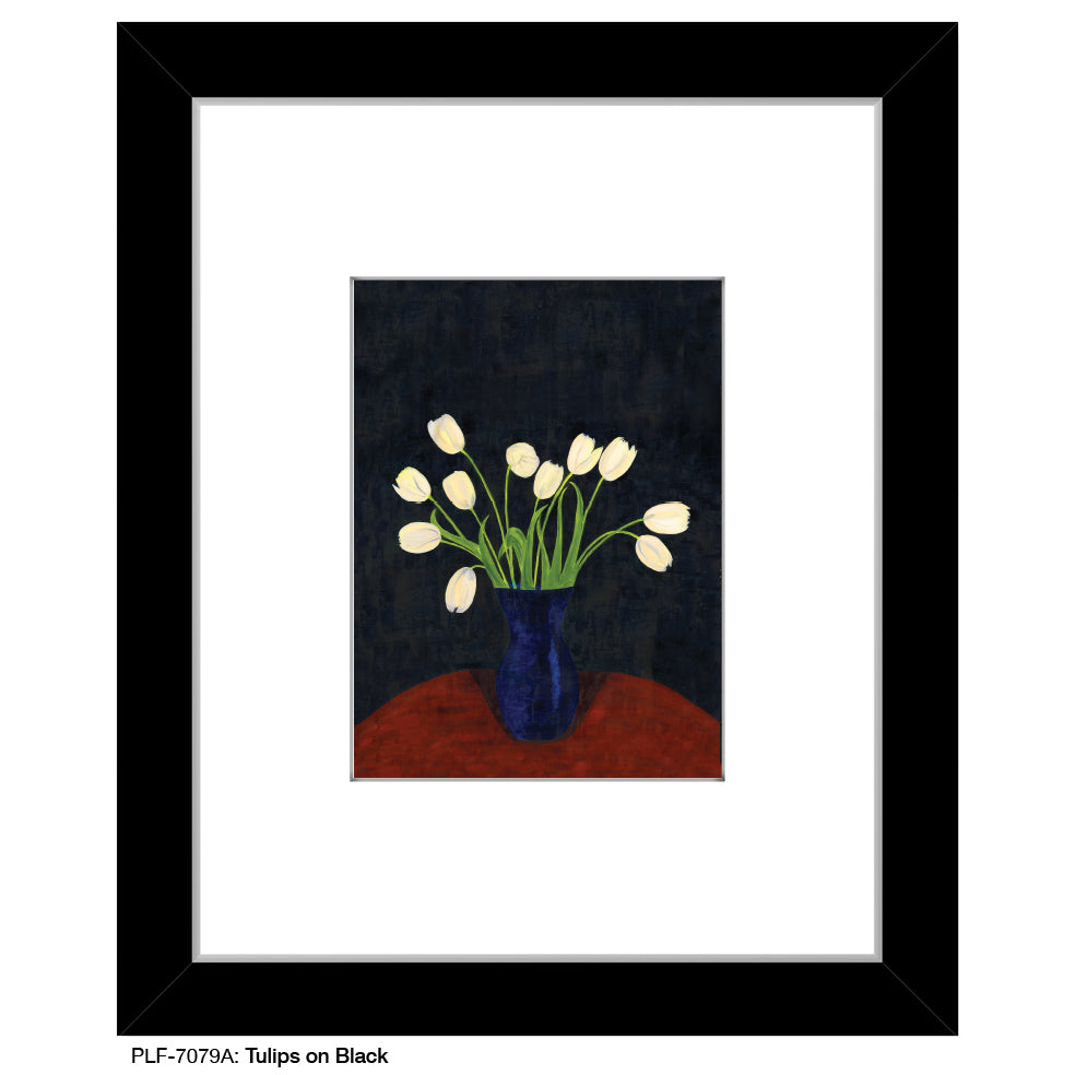 Tulips on Black, Print (#7079A)