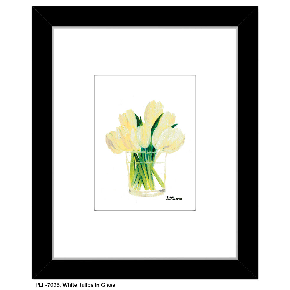 White Tulips in Glass, Print (#7096)