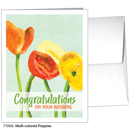 Multi-Colored Poppies, Greeting Card (7100A)