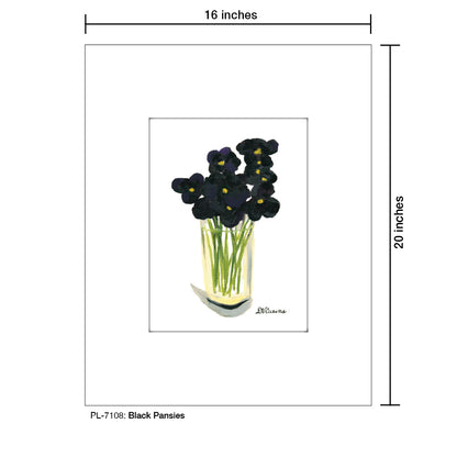 Black Pansies, Print (#7108)