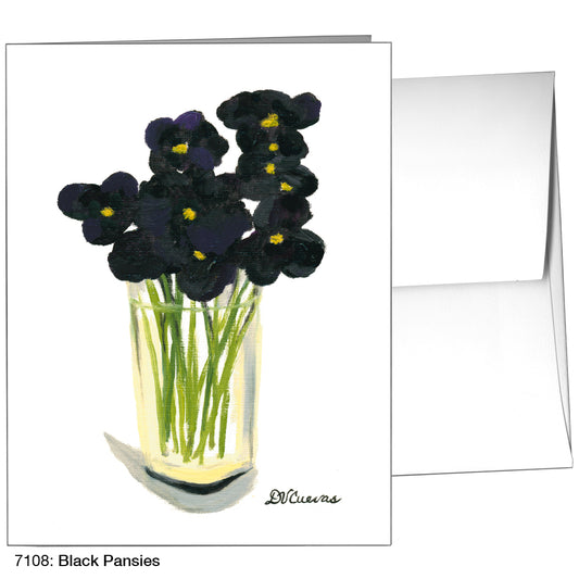 Black Pansies, Greeting Card (7108)