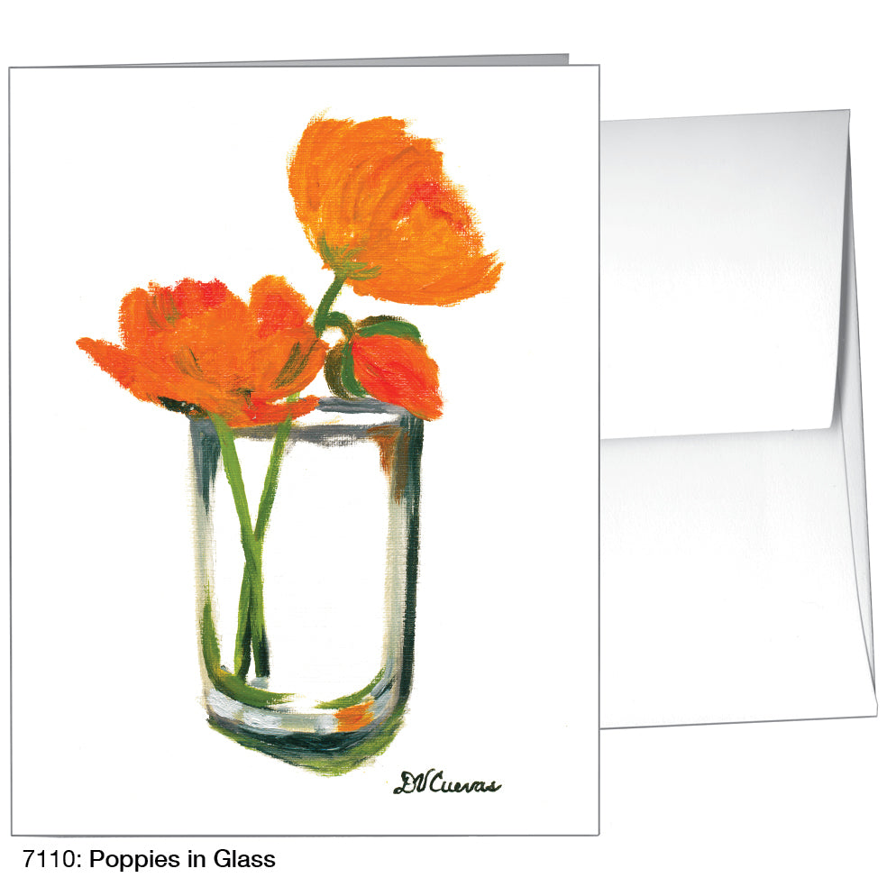 Poppies In Glass, Greeting Card (7110)