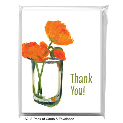 Poppies In Glass, Greeting Card (7110B)