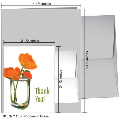 Poppies In Glass, Greeting Card (7110B)