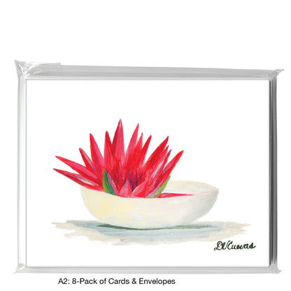 Pink Water Lily, Greeting Card (7112)