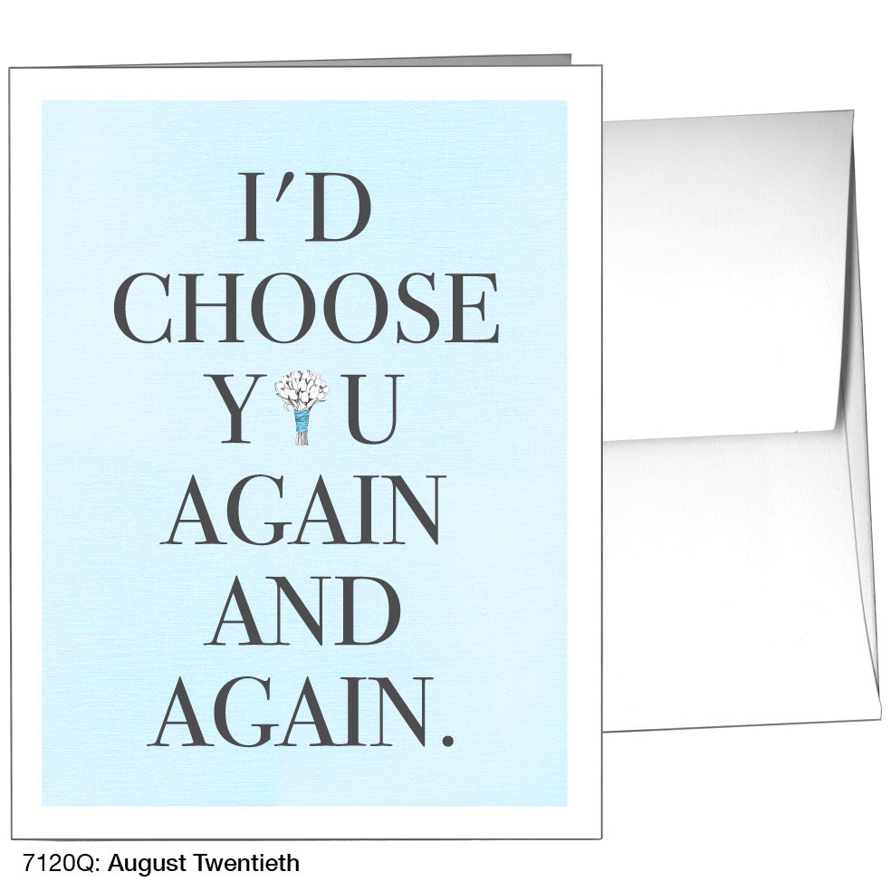 August Twentieth, Greeting Card (7120Q)