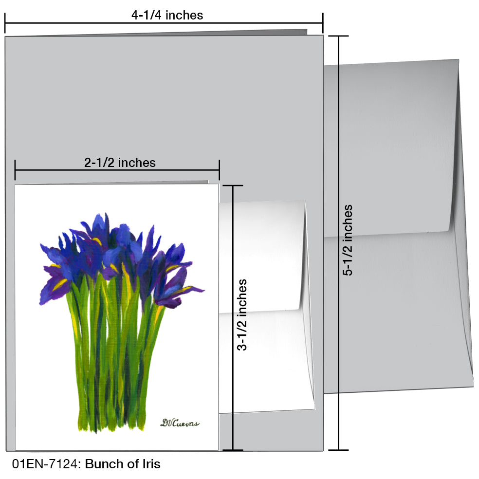 Bunch Of Iris, Greeting Card (7124)