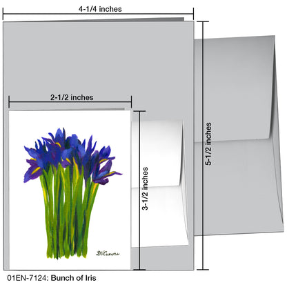 Bunch Of Iris, Greeting Card (7124)