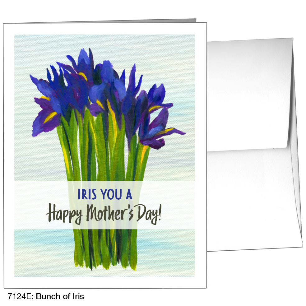 Bunch Of Iris, Greeting Card (7124E)