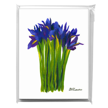 Bunch Of Iris, Greeting Card (7124)