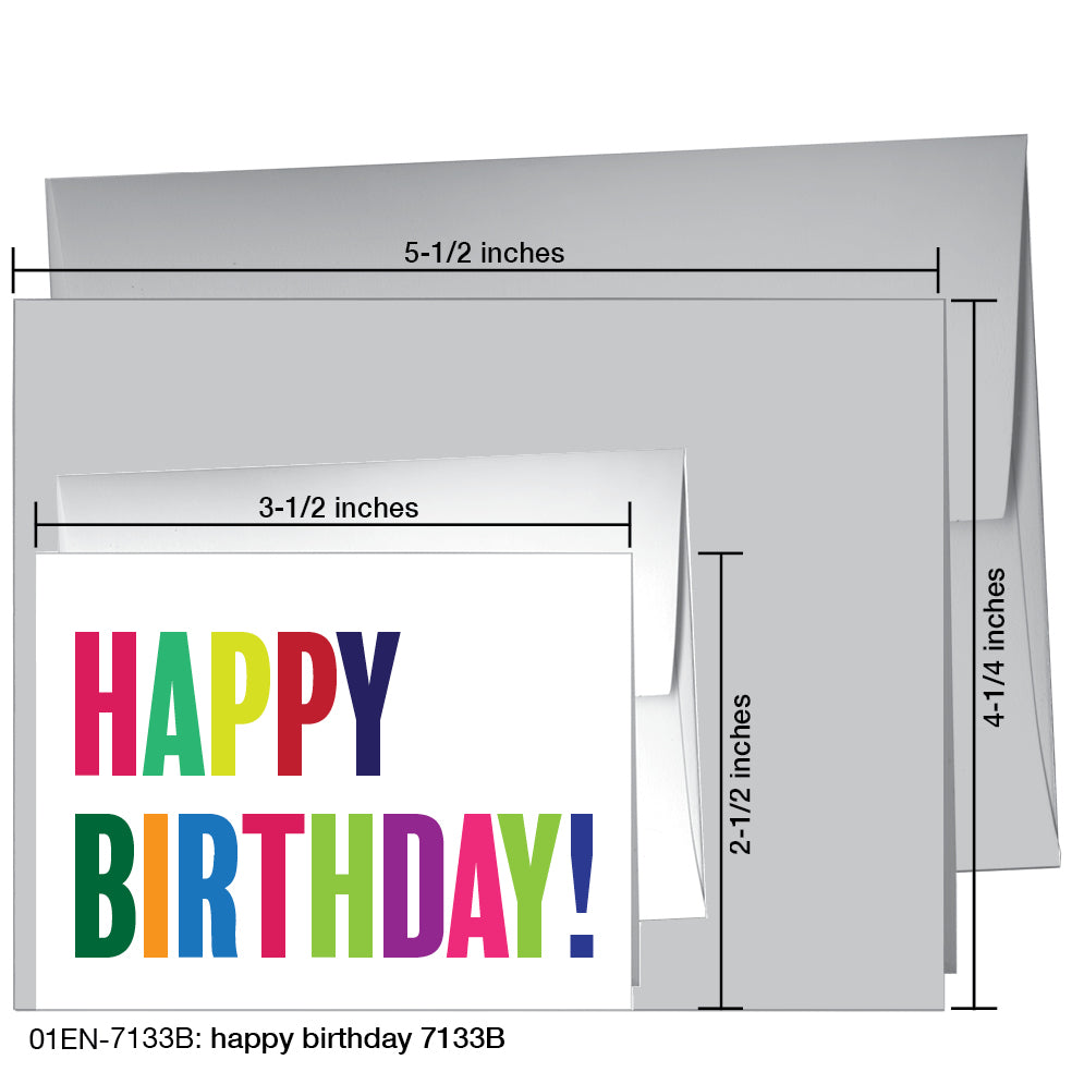 Happy Birthday, Greeting Card (7133B)